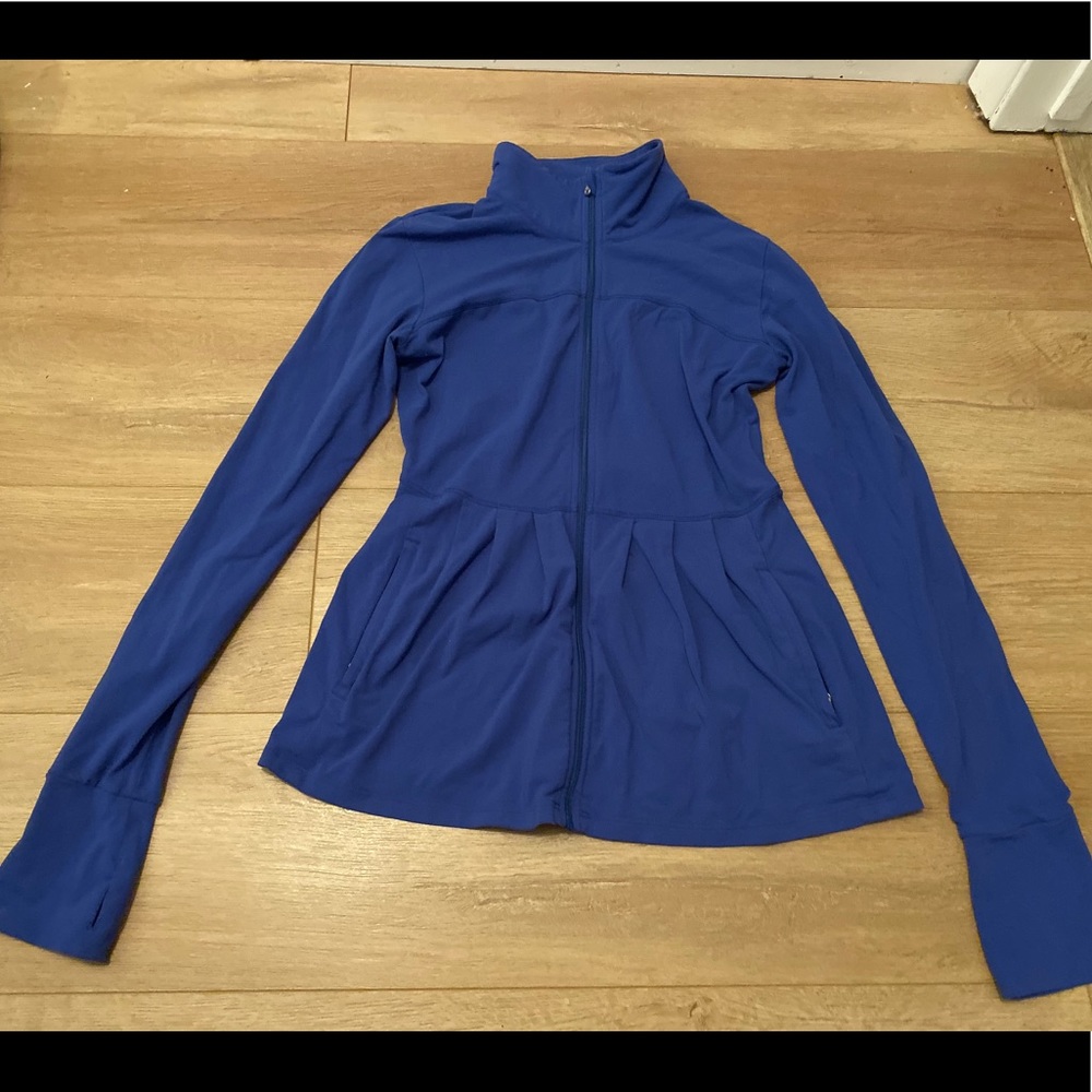 Lucy XS royal blue full zip up athletic long sleev